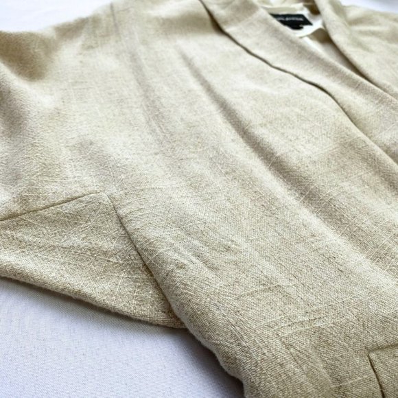 Frank & Oak Cream Belted Kimono Style Blazer - Picture 9 of 12